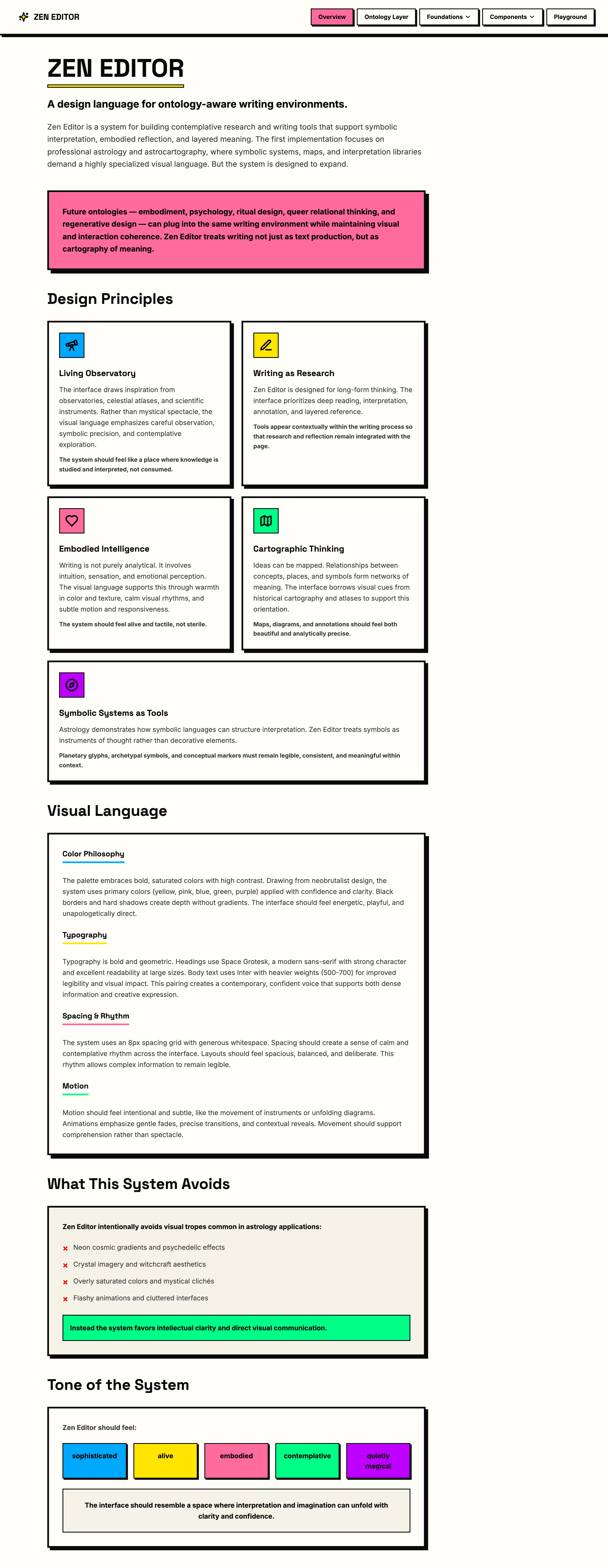 Zen Editor Design System